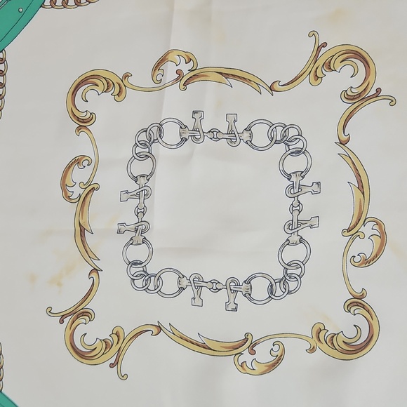 Vintage Celine Vibrant Pink and Cream Carriage Silk Scarf - Picture 3 of 13